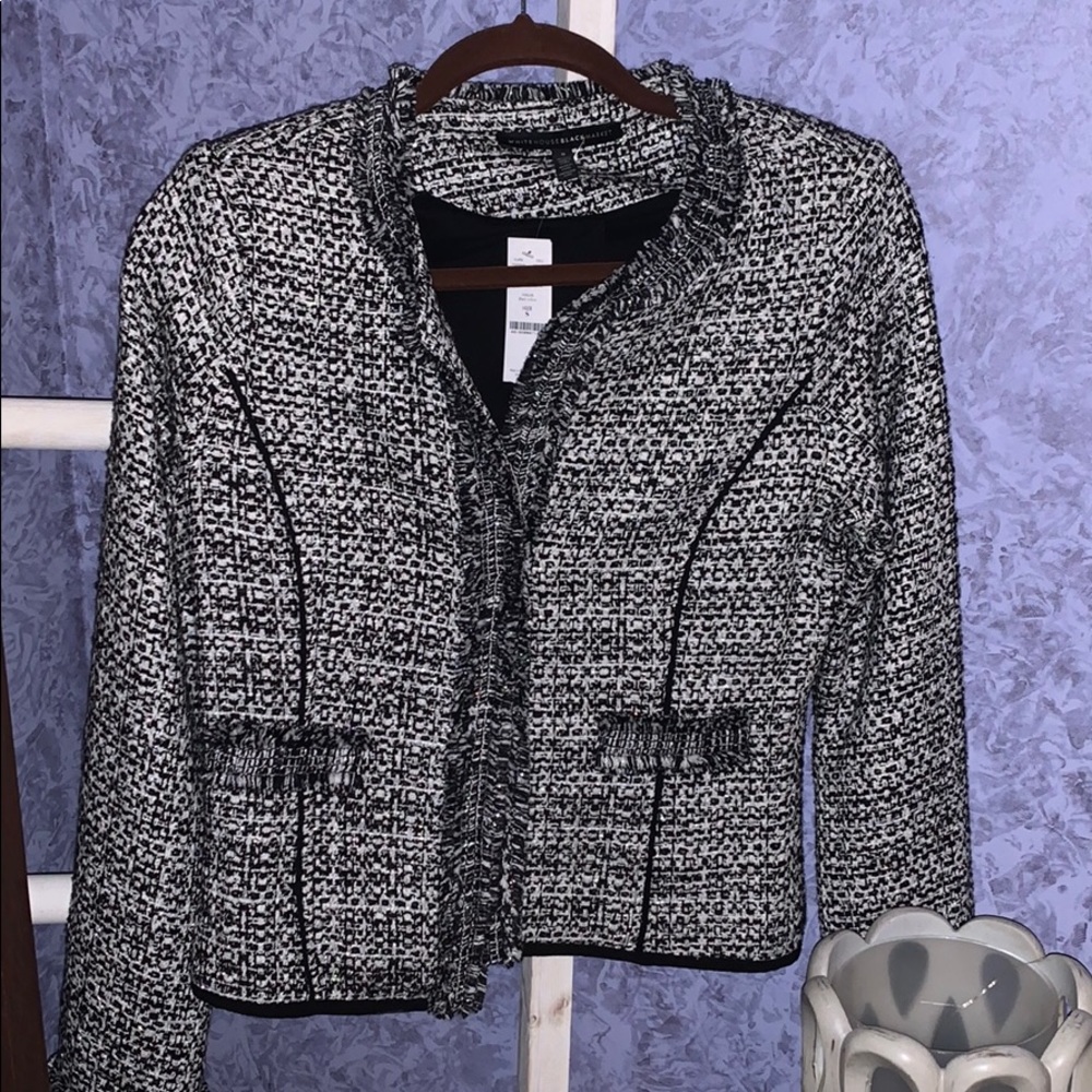 White House Black Market Tweed Sweater Jacket